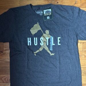 Youth Large Baseballism Hustle Graphic T-Shirt - Charcoal